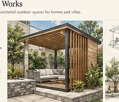Original GRIIHAM STUDIO architectural concept illustration: landscape feature