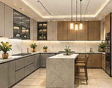 Original GRIIHAM STUDIO architectural concept illustration: project kitchen