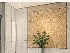 Original GRIIHAM STUDIO architectural concept illustration: wall detail